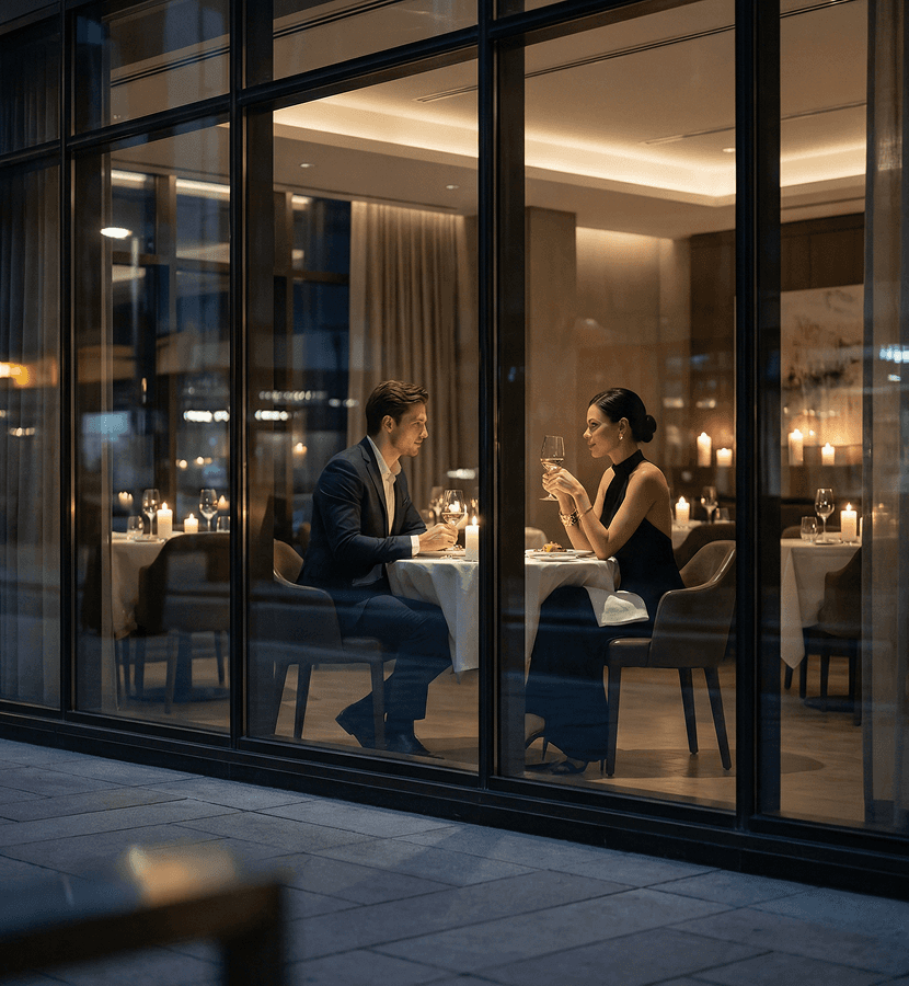 Атмосферный ресторан с&nbsp;панорамным  остеклением 